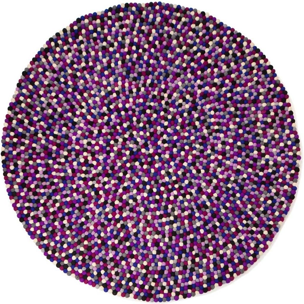Sukhi Manna - Round:Royal Purple Round Carpet 90cm to 300cm Luxury Look and Feel (180cm / 5' 11'')