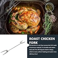 Vista 6 de DOITOOL Accesorios de horquilla para freidora de aire, tenedor giratorio de acero inoxidable para cesta de parrilla de cocina, repuesto de cesta