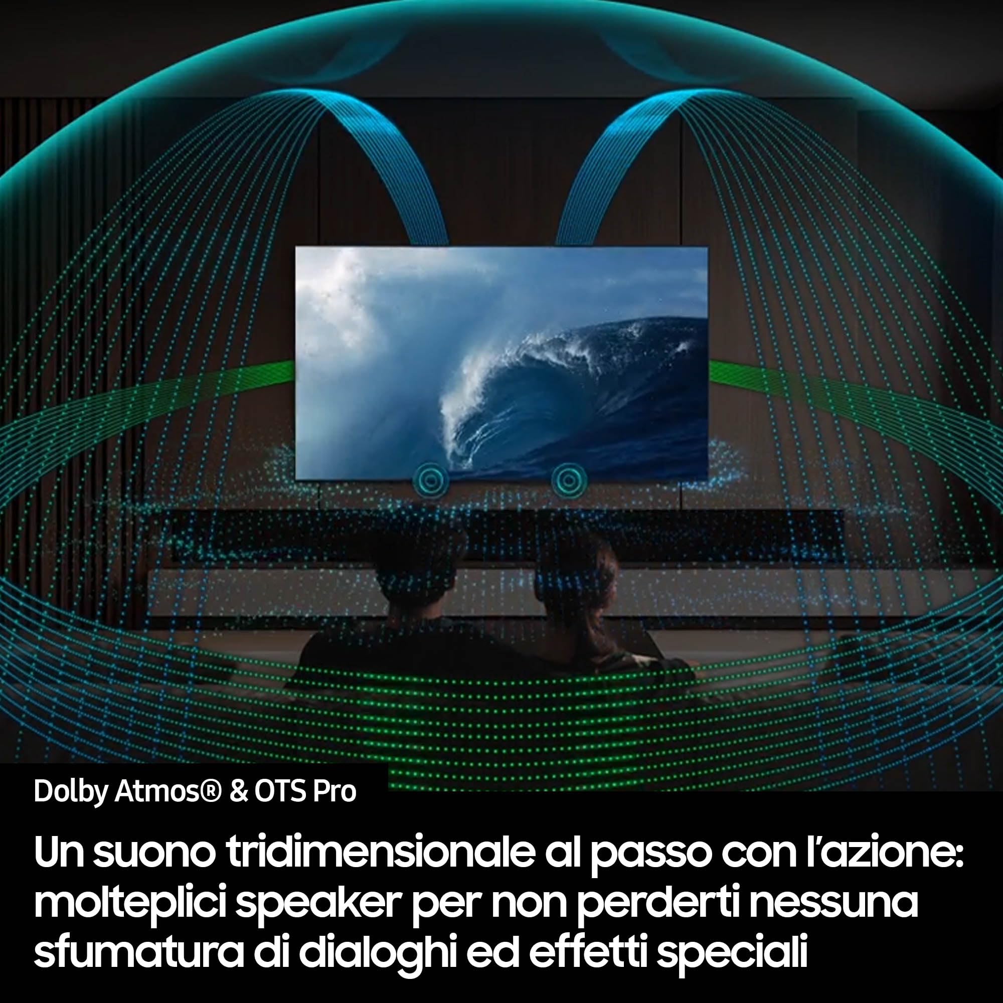 Samsung OLED 4K Vision AI Smart TV 55'' QE55S95FATXZT, NQ4 AI Gen4 Processor, 4K AI Upscaling, Glare Free, Dolby Atmos & OTS+, Infinity One Design, PACCHETTO INTRATTENIMENTO, 2025