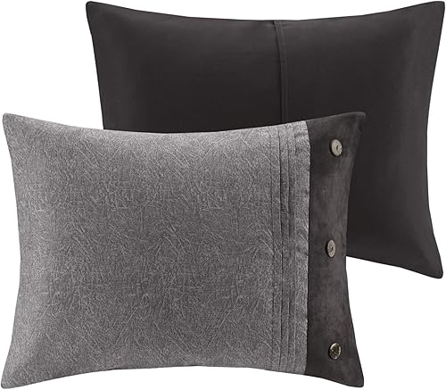 Miniatura 15 de Madison Park Boone - Juego de edredón acogedor, gamuza sintética, ropa de cama alternativa al plumón de estilo hotelero de lujo para todas las