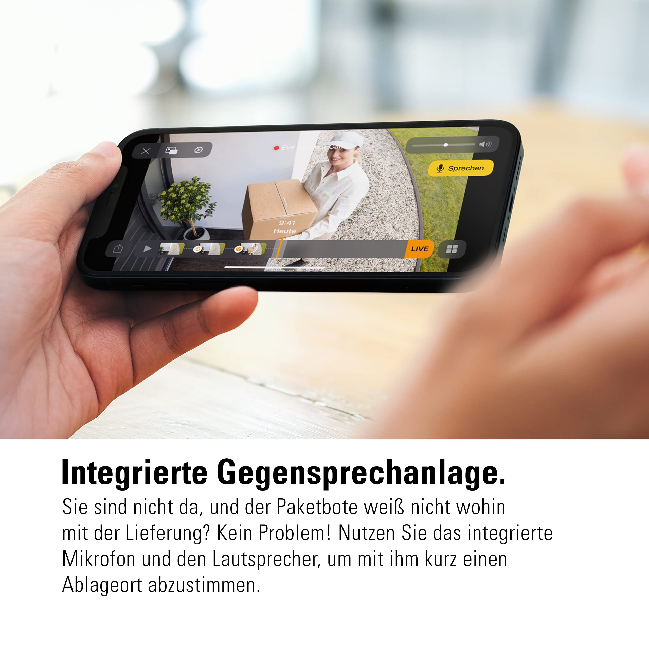 Eve Outdoor Cam weiß (Apple Home) 2er-Pack – Smarte Außenkamera | Sicherheit & Privatsphäre (HomeKit Secure Video), Nachtsicht, Bewegungsmelder, Gegensprechanlage, WLAN (2,4/5 GHz)