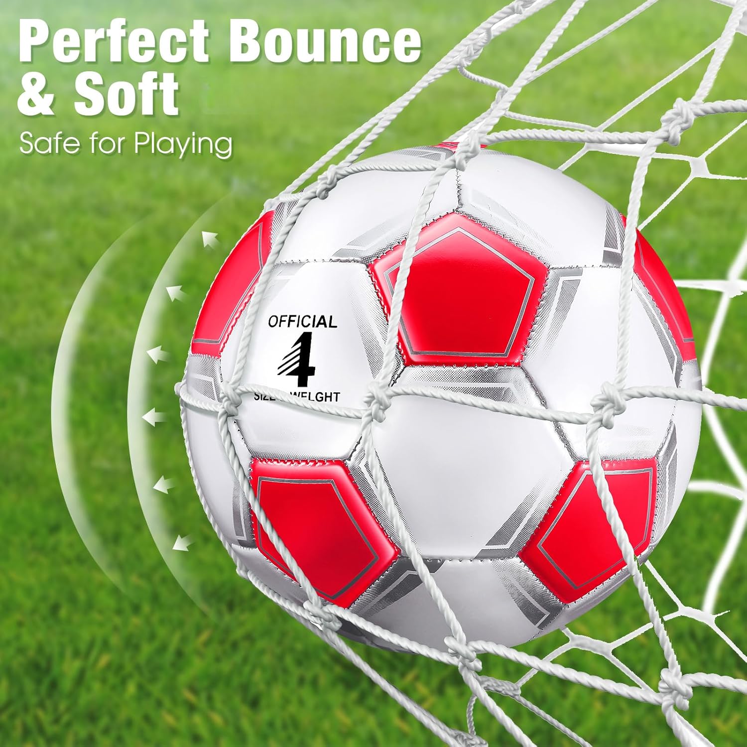 HyDren 2 Pcs Soccer Balls with Pump Official Size Soccer Ball for Game Training Indoor Outdoor Sport Gift for Child Youth Adult Back to School - Image 5