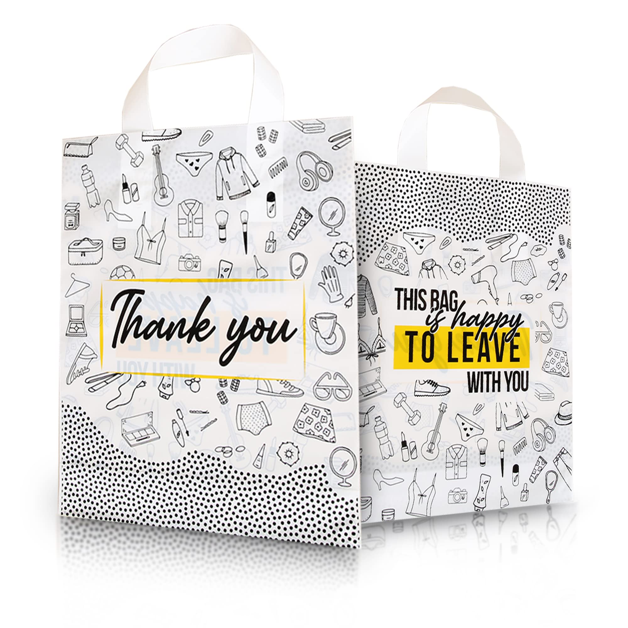 Buy Thank you bags for small business 100 Pack gift bags bulk, white