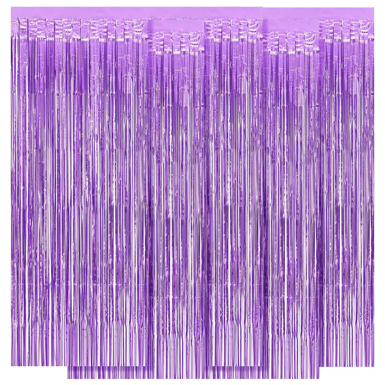 Rideaux à franges violet pour anniversaire et décoration de photobooth