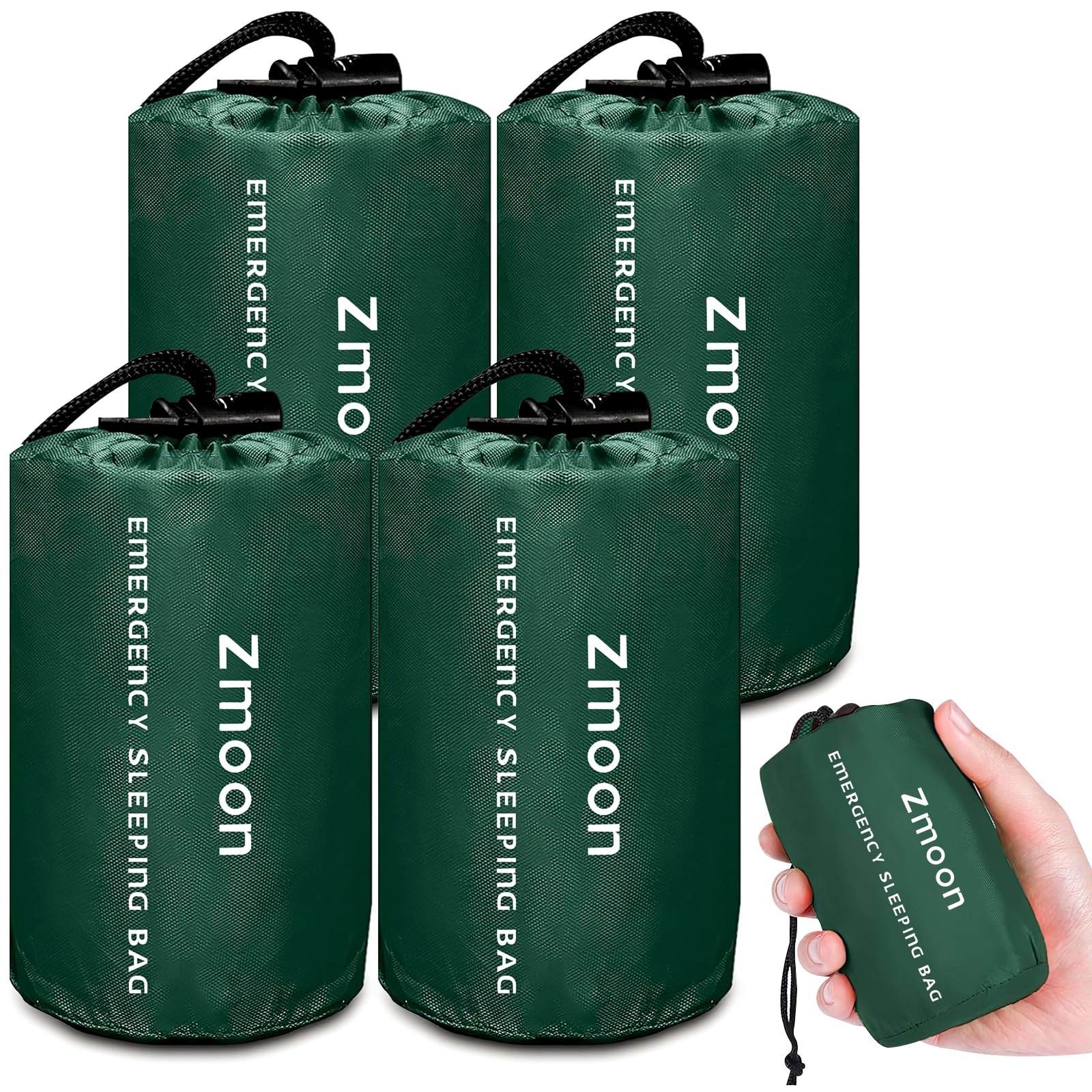 Zmoon Emergency Sleeping Bag Survival Bag, Portable Waterproof Thermal Bivy Sacks,Bivvy B…