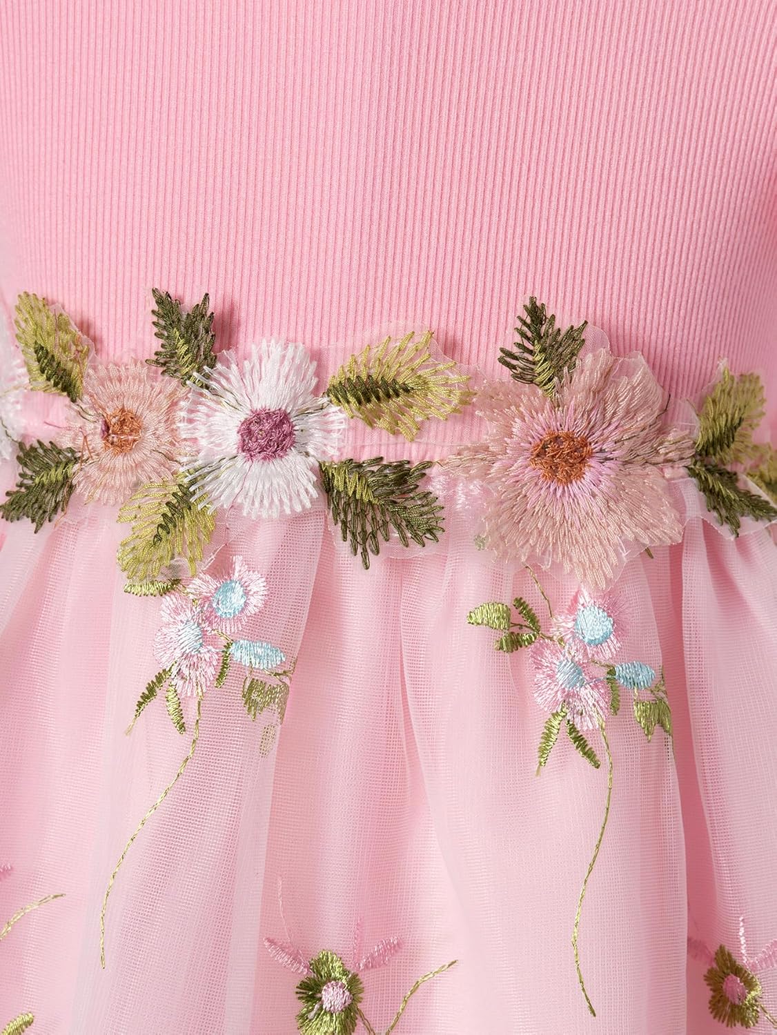 Girls Tulle Dress Toddler Flutter Sleeve Tutu Dress Summer Flower Birthday Party Princess Dresses - Image 5