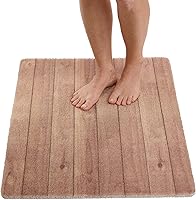 Vista 65 de ENKOSI Alfombra antideslizante para ducha y baño Loofah - Comodidad acolchada suave - Sin ventosas para bañeras lisas o texturizadas - Drenaje