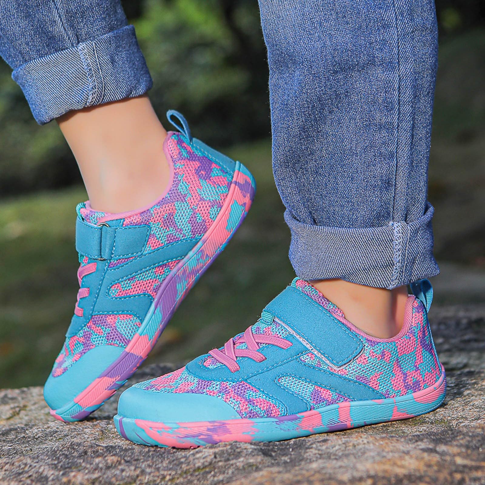 Générique Enfant Barefoot Chaussures de Garçons Filles Minimalistes de Trail Basket Légères Antidérapantes Respirantes Zero Drop