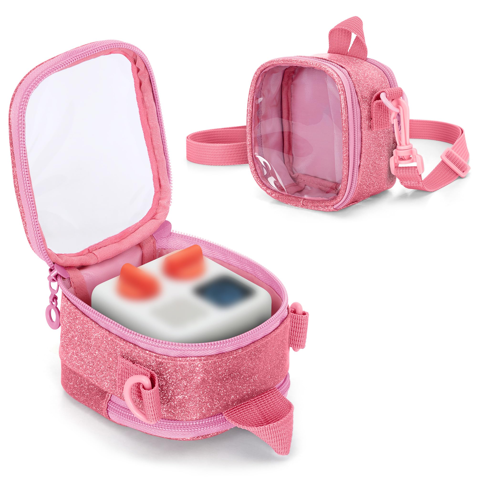 LoDrid Travel Case Compatible with Yoto Mini (2024 Edition), Carrying Bag with Adjustable Shoulder Strap, Audio Player Holder for Cards and