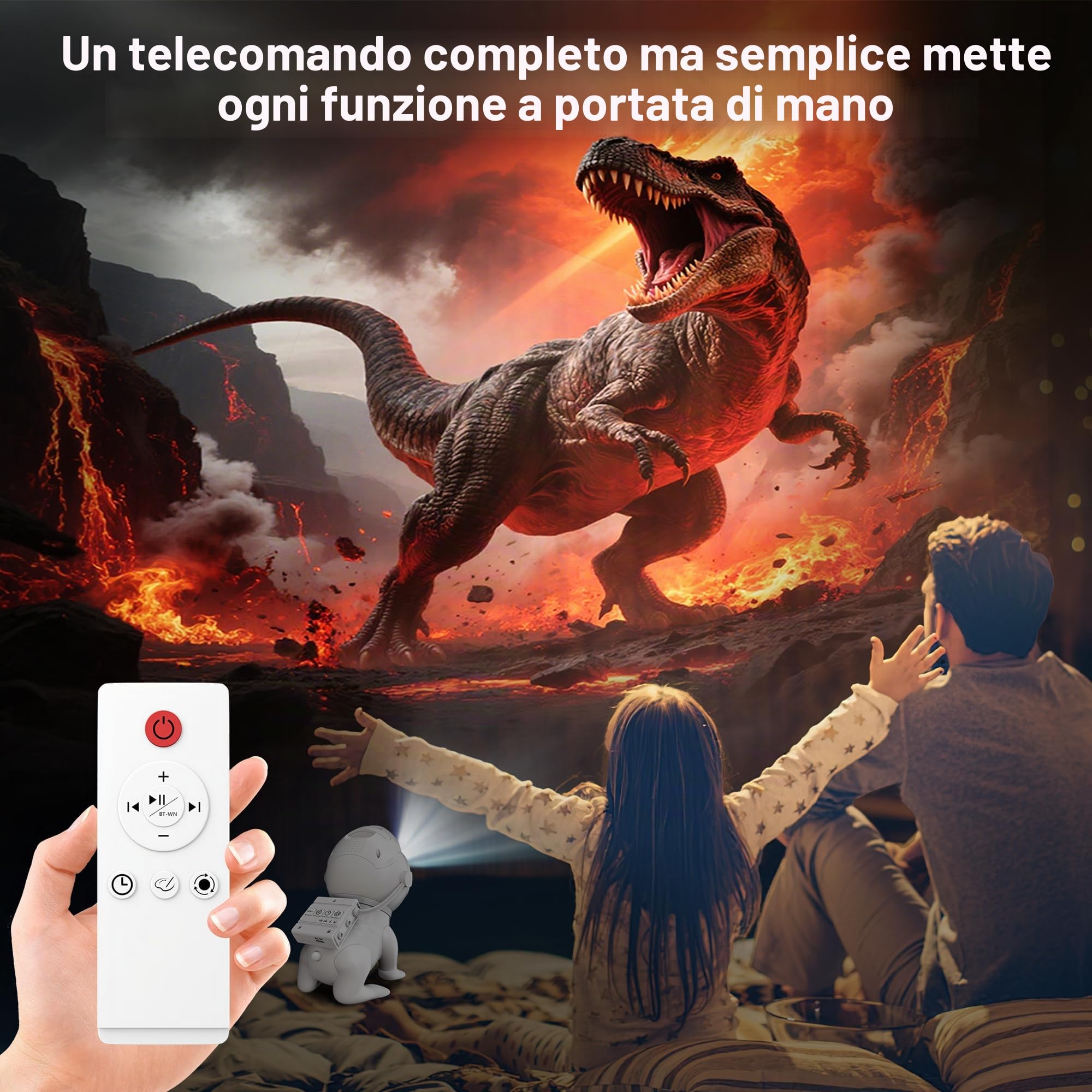 Proiettore Stelle Soffitto, Planetario Proiettore con 12 Dischi, Sistema Solare, 15 Musica, Altoparlante Bluetooth, Telecomando, Timer, Luce Notturna per Bambini, Adulti (Galassia)
