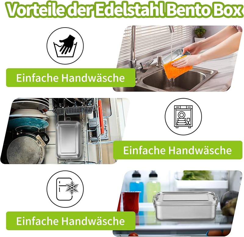 Homikit rozsdamentes acél ebéddoboz 1400ml 2 rekeszes szivárvásmentes