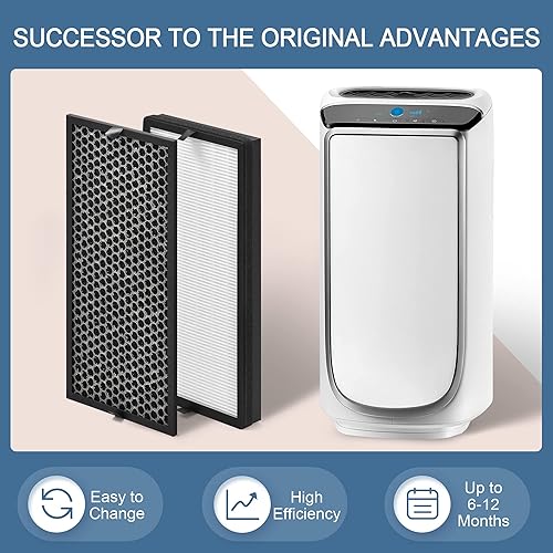 Miniatura 6 de Filtros de repuesto PU4020 compatibles con Rowenta Intense Pu-re Air PU4020 Air Puri-fier Modelo PU4020F1 PU4010 PU4015 PU4025, 1 XD6074 H13 HEPA y