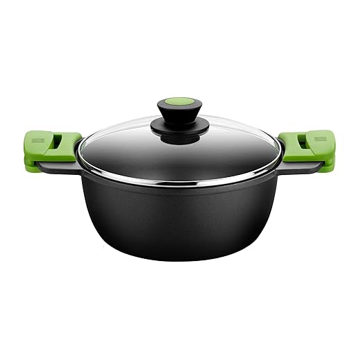Cacerola Alta Eco+ Con Tapa Aluminio Fundido Bra Prior 28 Cm En Oferta Bra Prior - Cacerola Alta Con Tapa De Cristal Y Asas De Silicona, 28 Cm