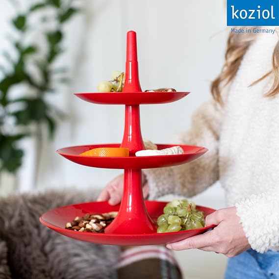 Koziol Large Babell Etagere, Solid Raspberry Red