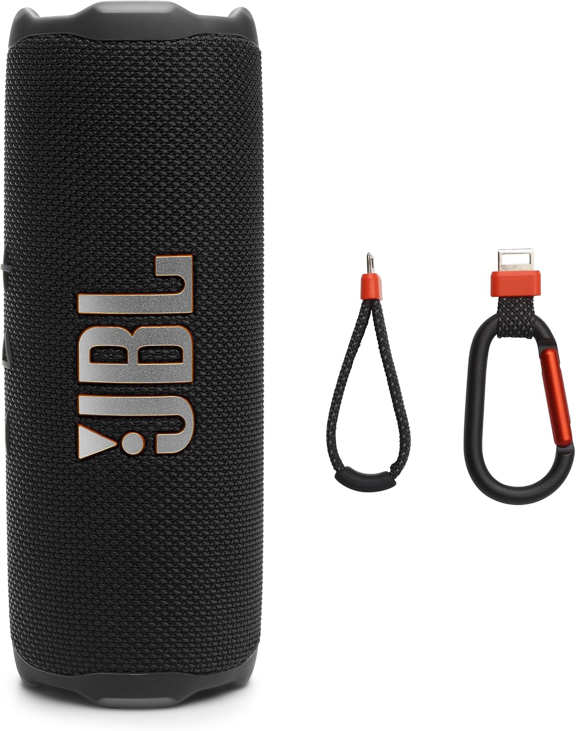 Flip 7 Portable Bluetooth Speaker, Waterproof and Drop-Proof - Black | Up To 16 Hours Playtime, IP68 Dustproof Build, Clip-On Loop, USB C Lossless Audio, Links With Other Speakers For Outdoor Use