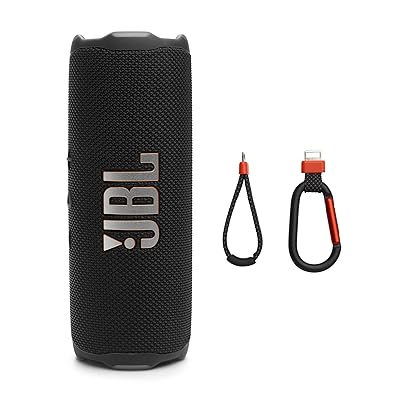 JBL Flip 7 - Portable Waterproof and Drop-Proof Speaker, Bold Pro Sound with AI Sound Boost, 16Hrs of Playtime, and PushLock System with Interchangeable Accessories (Black)