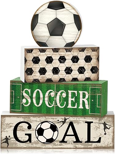 Miniatura 43 de 4 piezas de decoración de mesa de madera de granja, decoración de bandeja escalonada para decoración rústica retro de madera en forma de casa,