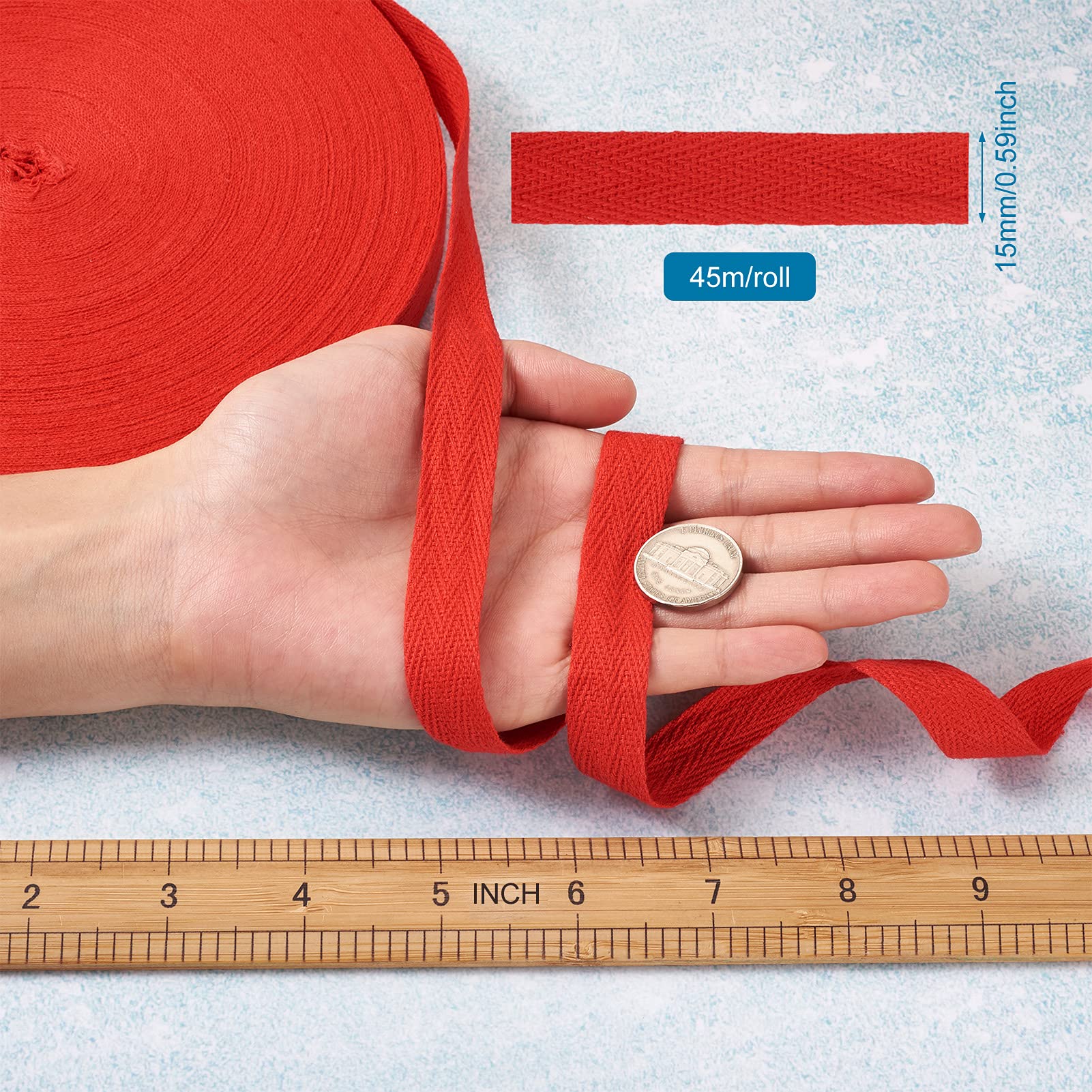Nastro A Spina Di Pesce In Cotone - 3 Rotoli 1cm Per Cucito Fai Da Te, Crafting | Bias Tape Naturale