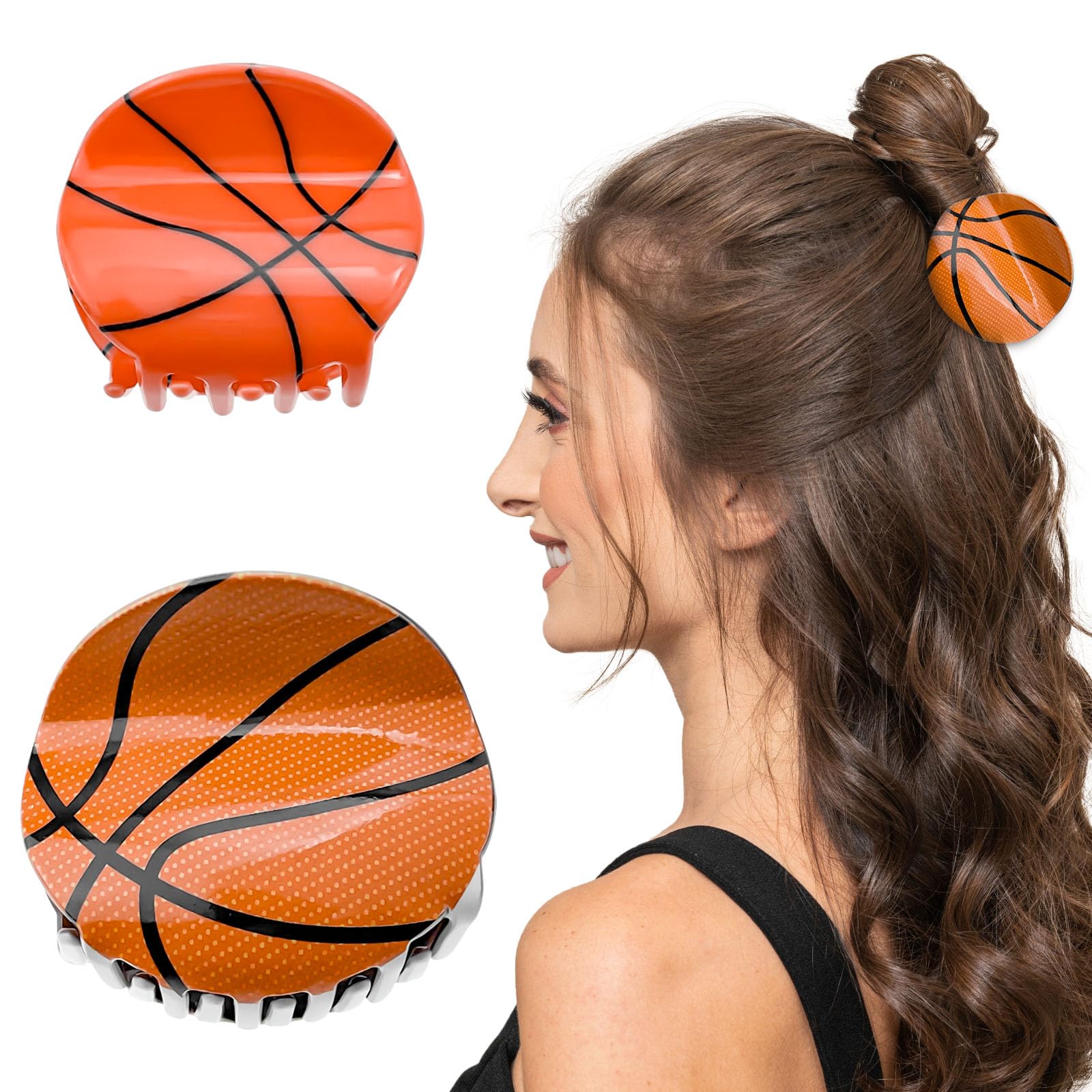 Amazon.co.jp: バスケットボール ヘアクリップ - スポーツヘアクリップ 