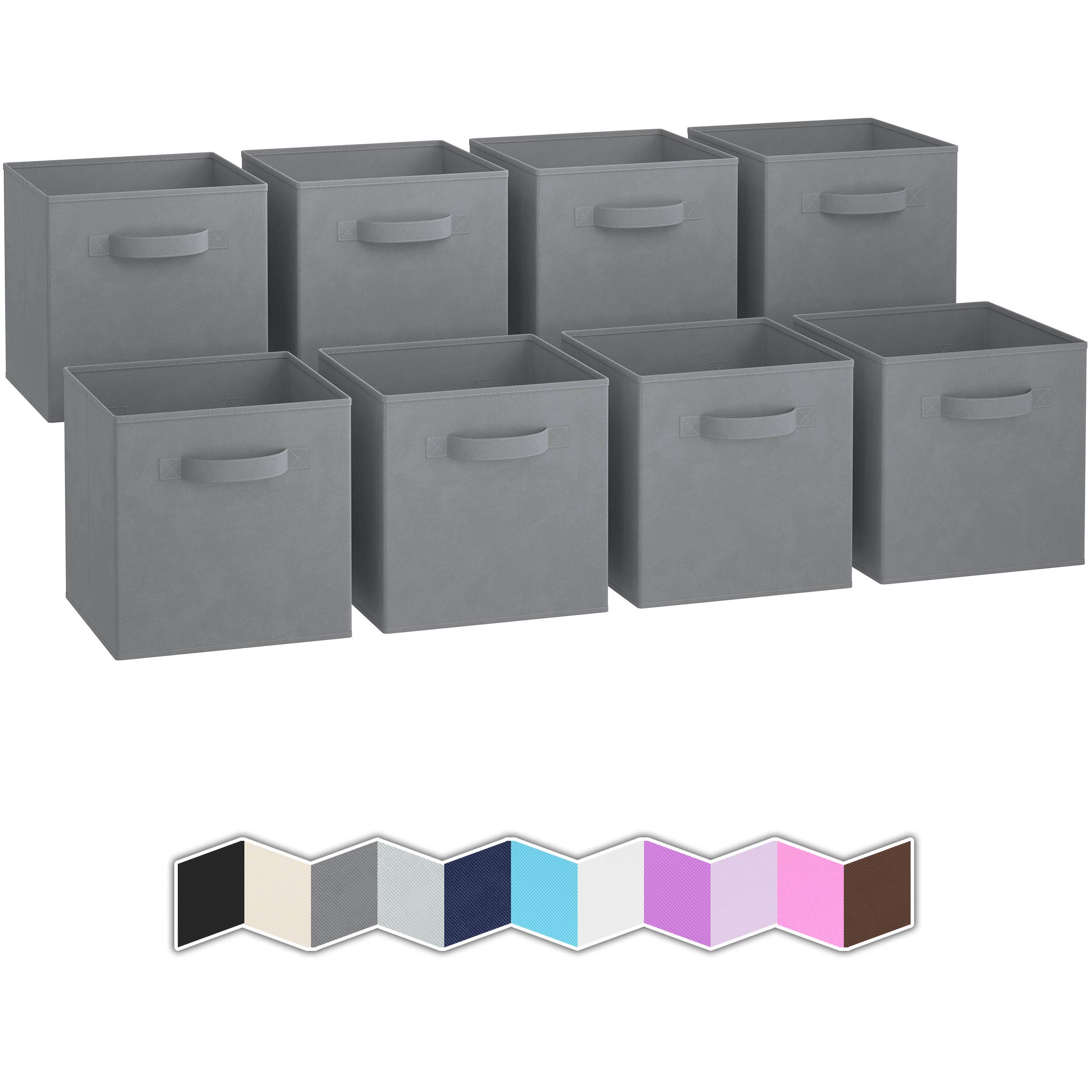 Buy Storage Cubes 11 Inch Cube Storage Bins (Set of 8). Fabric Cubby