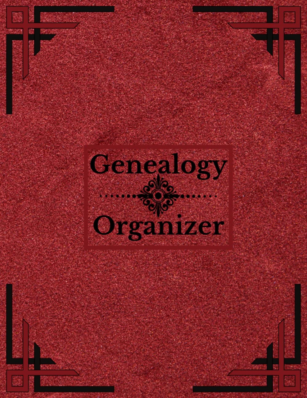 Genealogy Organizer: Genealogy record book,genealogy notebook with charts,family tree record book,family tree journal,genealogy scarpbook,leather theme(size:8.5x11/120pages)