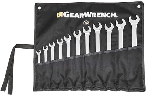 Miniatura 3 de GEARWRENCH Juego de llaves SAE combinadas de patrón largo con rollo de herramientas, 11 piezas, 12 puntos - 81934