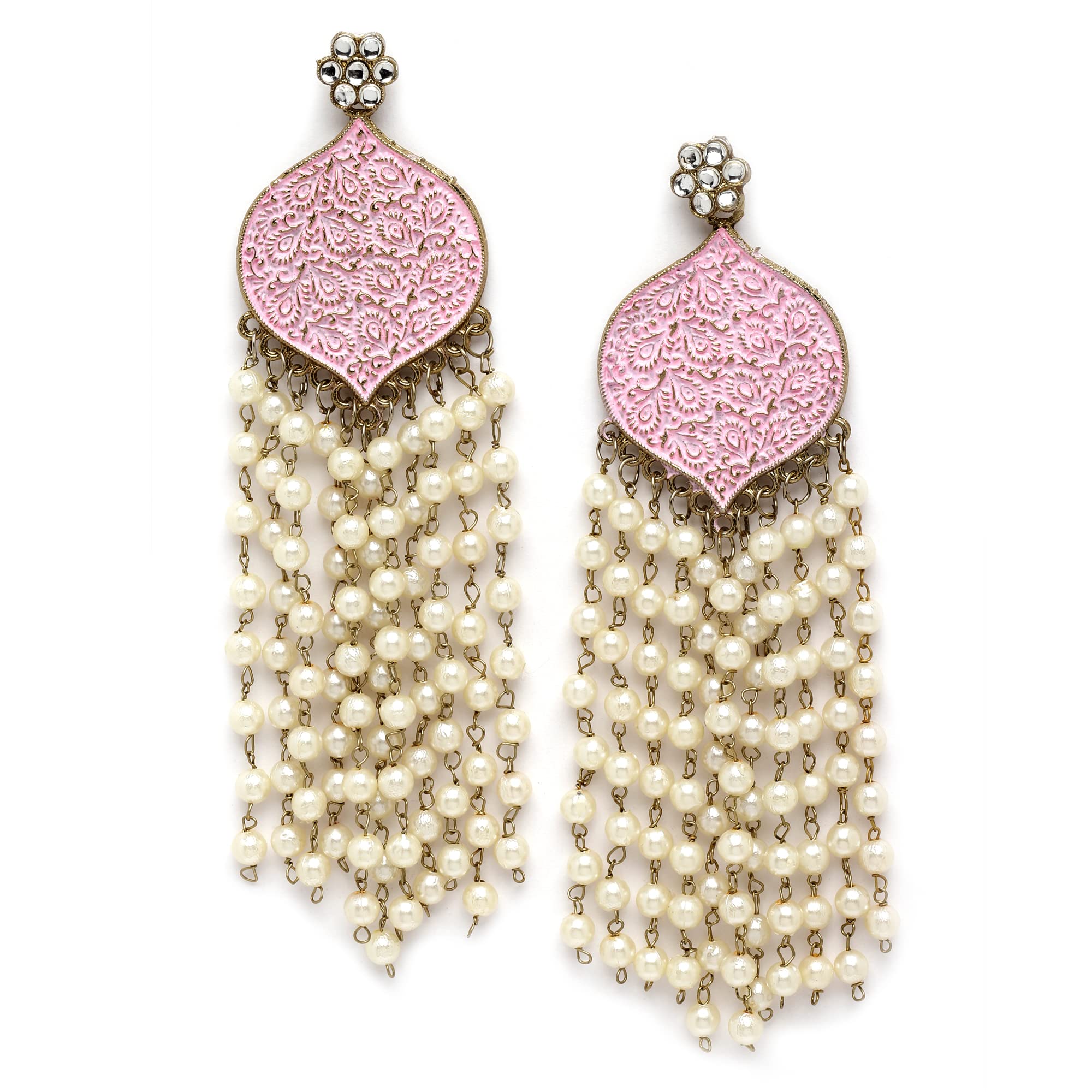 Shining Diva Fashion Latest Stylish Traditional Pearl Earrings for Women and Girls (14031er)(Pink) (B0BTHSHSKC) Amazon Price History, Amazon Price Tracker