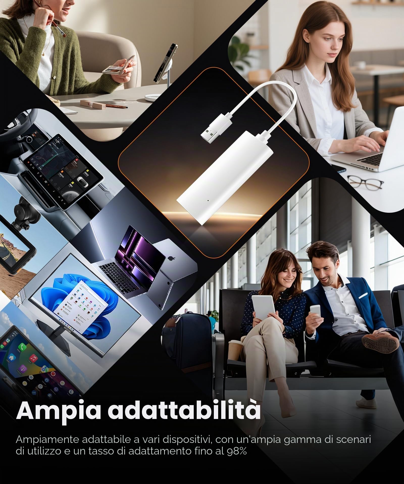 VECHTEL Hotspot WiFi Portatile Globale a 28 Bande con Commutazione Automatica Della Rete, WiFi 6, Porta USB e supporto per 8 Dispositivi-Terminale WLAN Wireless per Viaggi Veicoli Casa Ufficio Mobile