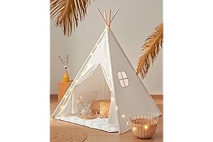 Tiny Land Teepee Tent for Kids with Play Mat