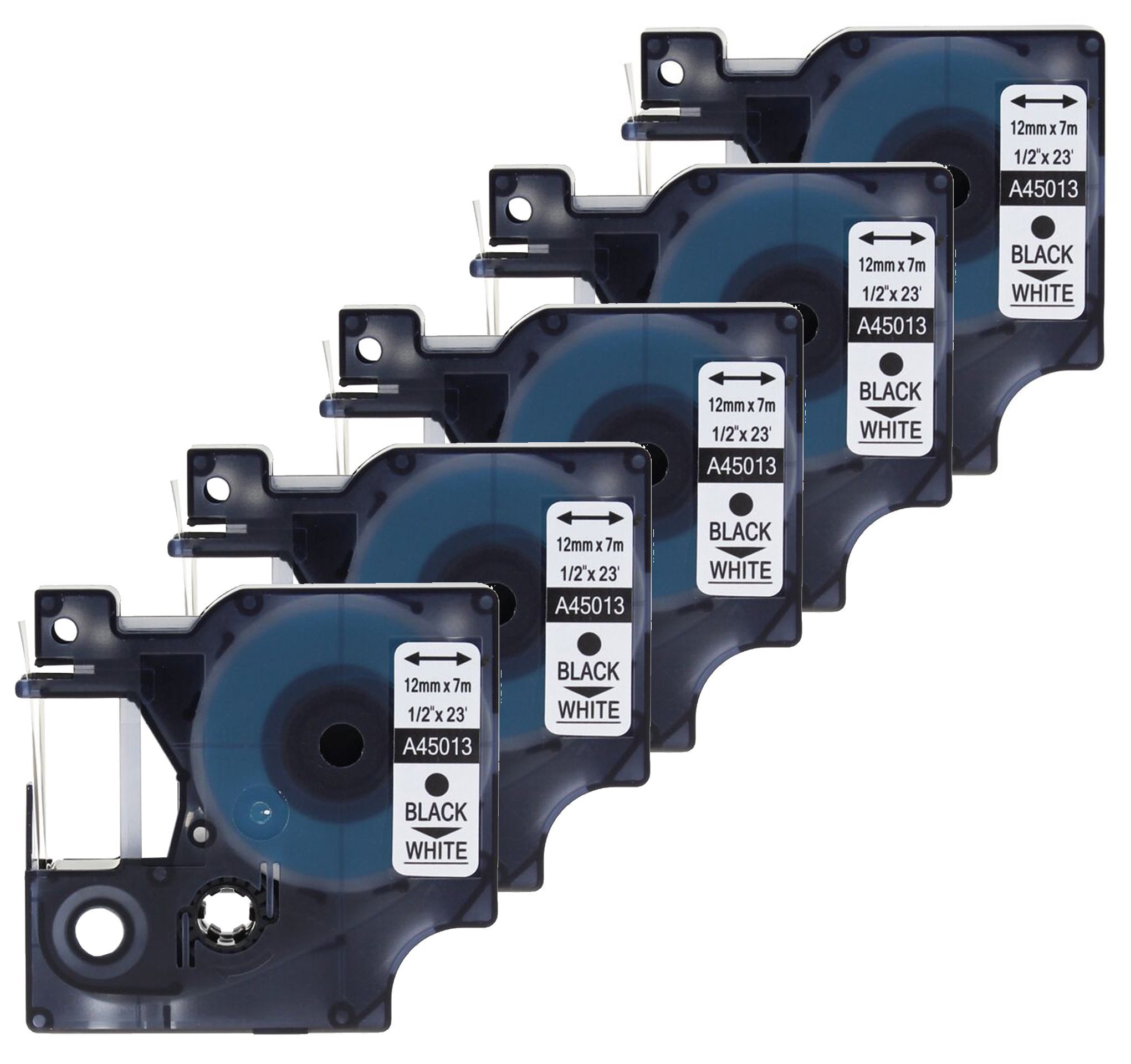 Compatible for Dymo Label Tape Cassette 45013 (Pack of 5)