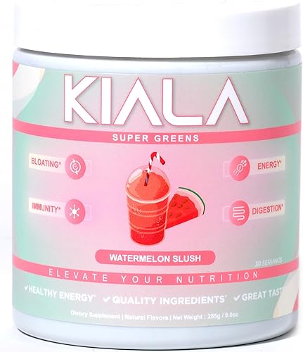 Kiala Nutrition Super Greens - Polvo orgánico de verduras para reducir la hinchazón, apoyar la salud intestinal, aumentar la inmunidad, digestión