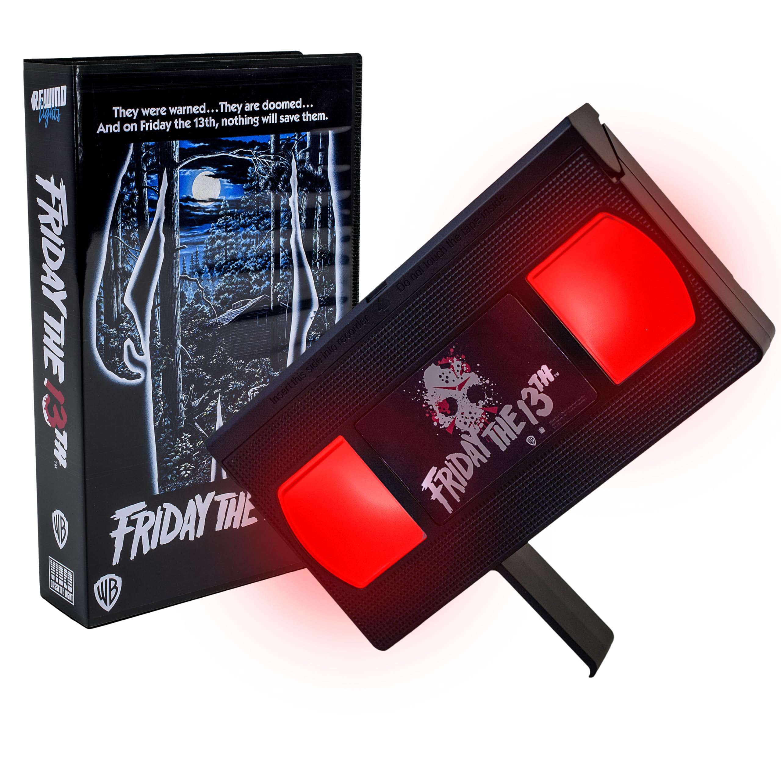 AAA Merchandise Friday The 13th Lamp - Jason VHS Retro Cassette Design - Colour Changing LED Light - Horror Movie Decor - Friday The 13th Gifts for Adults — image 1