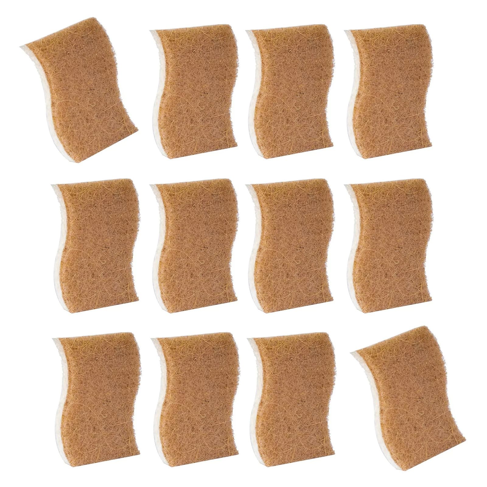 TFAOYS Of 12 Kitchen Sponges S Shaped Washing Ideal for Stubborn Stain From Dishes Cooking Sponge