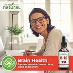 Organic Vitamin B12 Liquid - Sublingual Extra Strength 60 x 5000 mcg Drops, Methylcobalamin, Natural Cherry Flavor, Vegan, Maximize Absorption and Energy