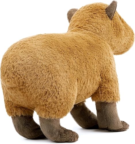 Miniatura 4 de Capybara - Juguete de peluche realista de roedor de 13 pulgadas, animales salvajes suaves que gatean Capybara únicos, colección de muñecas modelo