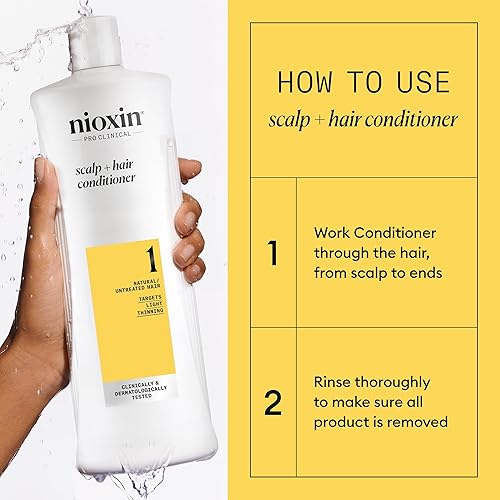 Miniatura 8 de Nioxin Shampoo & Conditioner Liter Duo Sets  Prepacks with Pumps Included  Systems 1-4  For Natural, Colored, & Damaged Hair with Light to