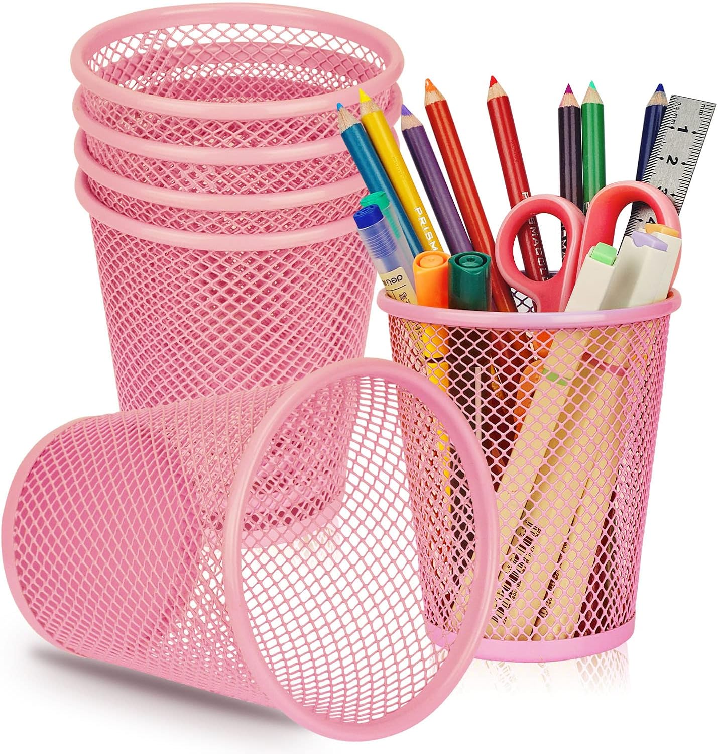 Pen Holder, Mesh Pencil Pen Holder Cup, for Desk Office Pen