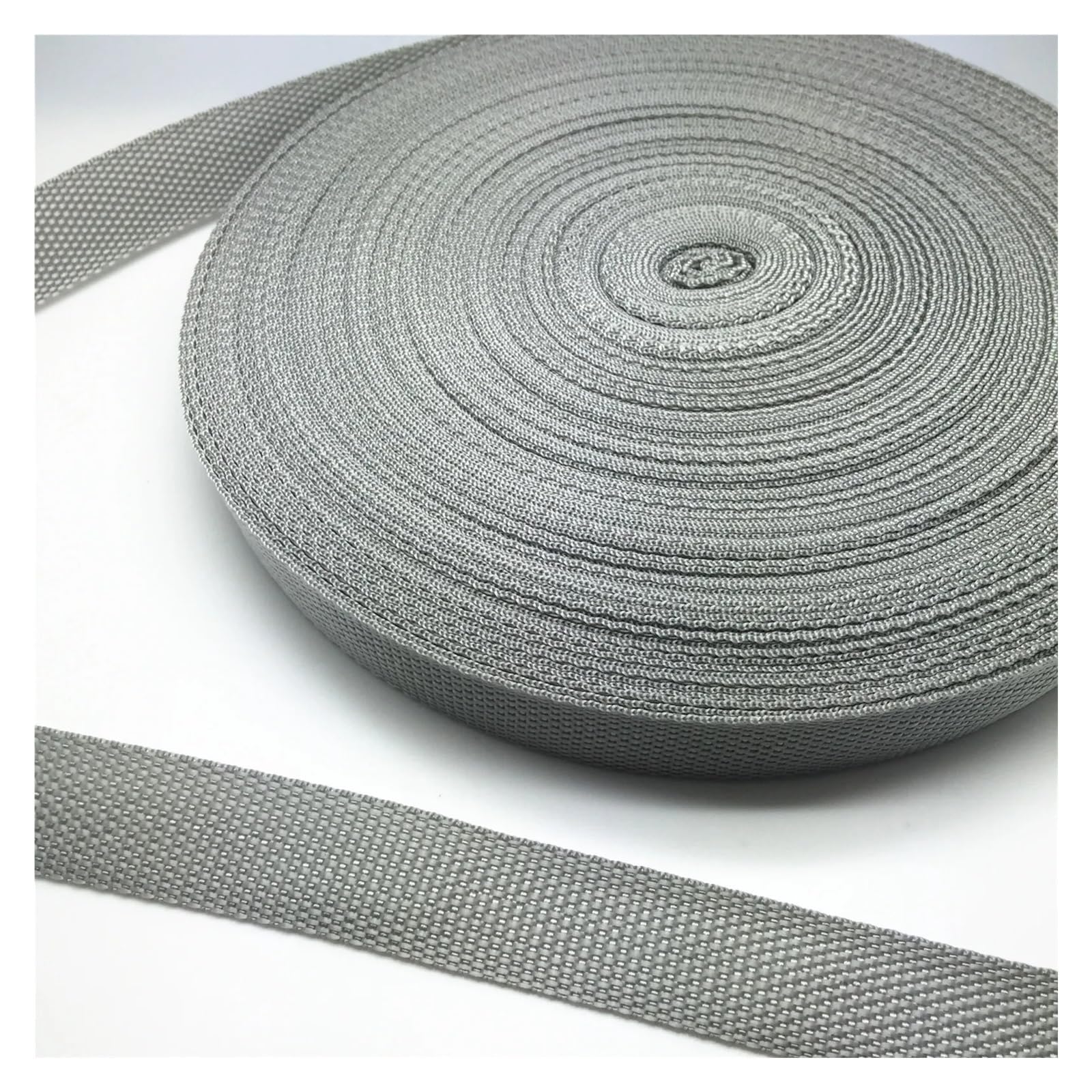 Webbing 5Yards 20mm Wide Strap Nylon Webbing Knapsack Strapping Safety Belt DIY Pet Rope Sewing Crafts(Grey)