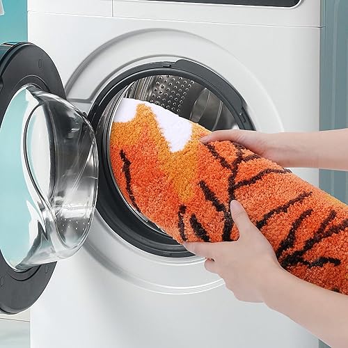 Miniatura 8 de Alfombra de baño de hoja de arce, de lujo, suave, de alta absorción, con hojas de arce, lavable, antideslizante, alfombra de baño de hojas naturales