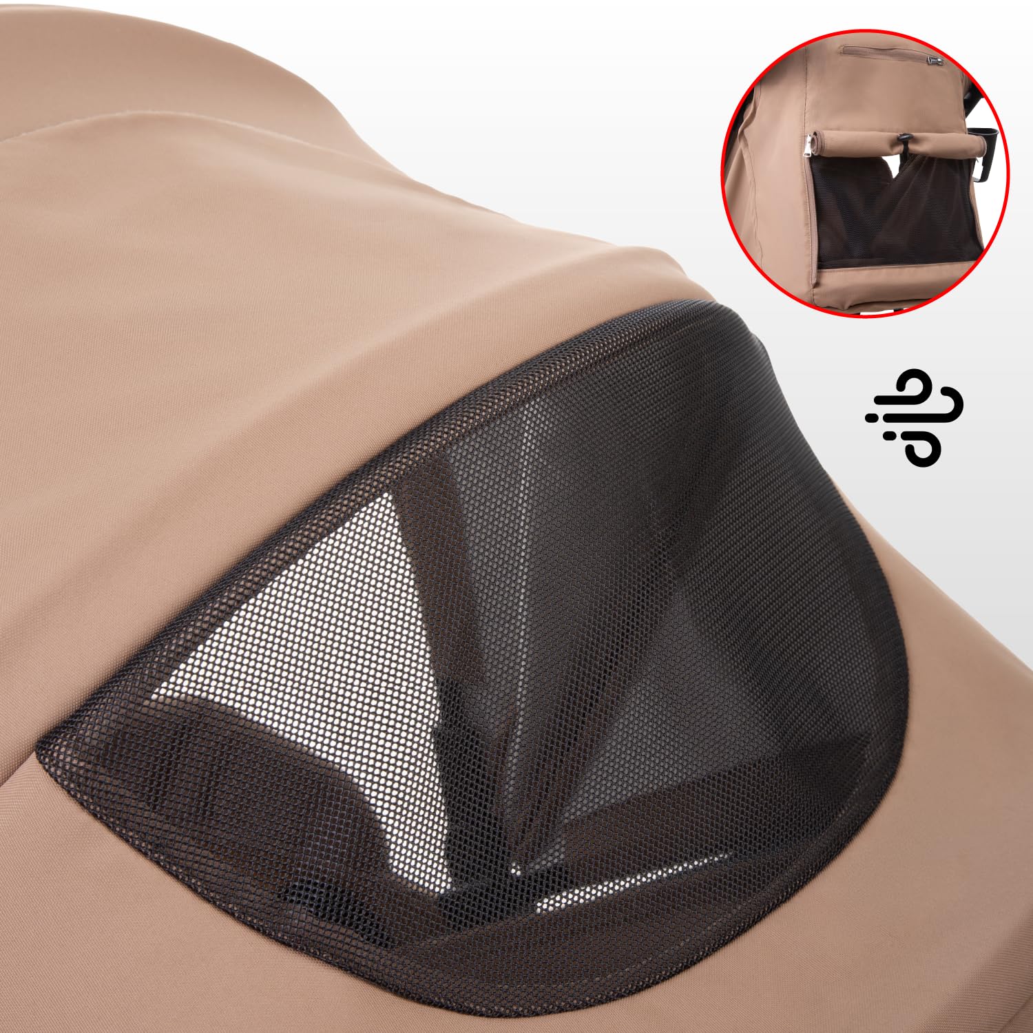 Babylux Passeggino Leggero da Viaggio ROLLE con Funzione Reclinabile, Sand | Passeggino Pieghevole, Manubrio Telescopico, Ripiegabile In Modo Compatto, Borsa Per Pannolini E Viaggio E Altri Accessori