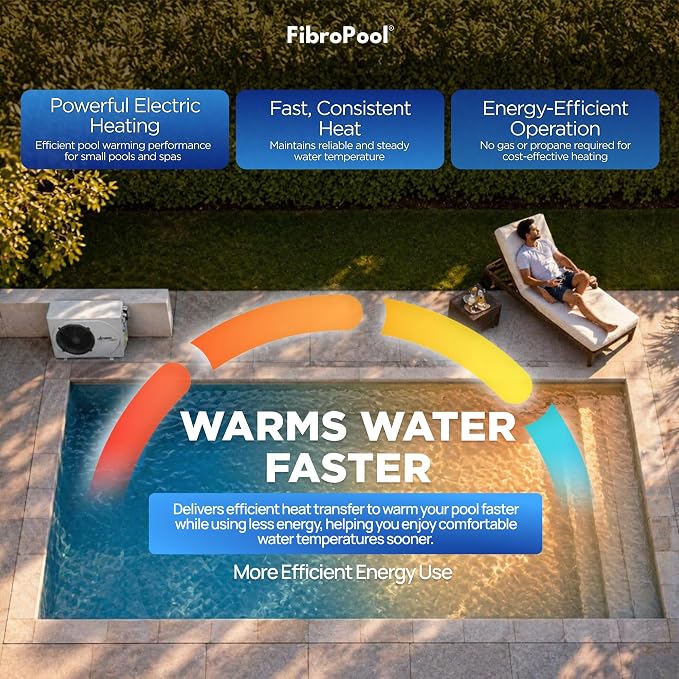 Bomba de calor eléctrica para piscina 35,000 BTU 120V miniatura 5