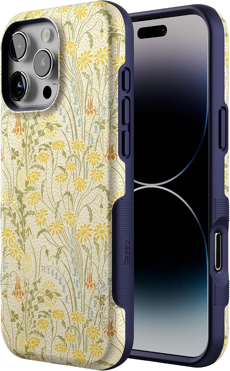 Casely iPhone 16 Pro Max Case | Boho Blooms | Golden Floral | Bold Protective Design | Compatible with MagSafe