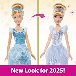 Mattel Disney Princess Poupée Cendrillon dans la mode pétillante avec jupe amovible, bandeau et chaussures, Posable & Collectionnable, inspirée par le film