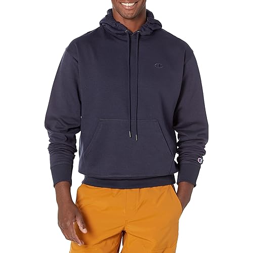 Champion Men's Powerblend Fleece Hoodie, C Logo