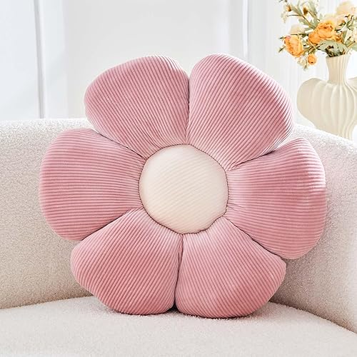Miniatura 29 de Almohada Decorativa de Flores, Almohada de Suelo Suave Blanca con Forma de 14.9" para Decoración del Hogar, Lindas Almohadas Decorativas de Felpa