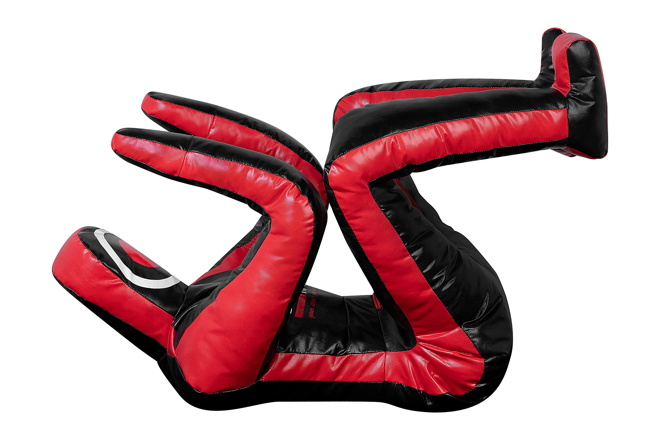 Lisaro Judo Dummy Schnuller Gr.180|MMA Grappling Dummy BJJ Wrestling Dummy Sitzposition brasilianischer JIU Jitsu | Selbstverteidigung Training Vinyl | UNGEFÜLLT |Grappling Dummy Schwarz-Rot