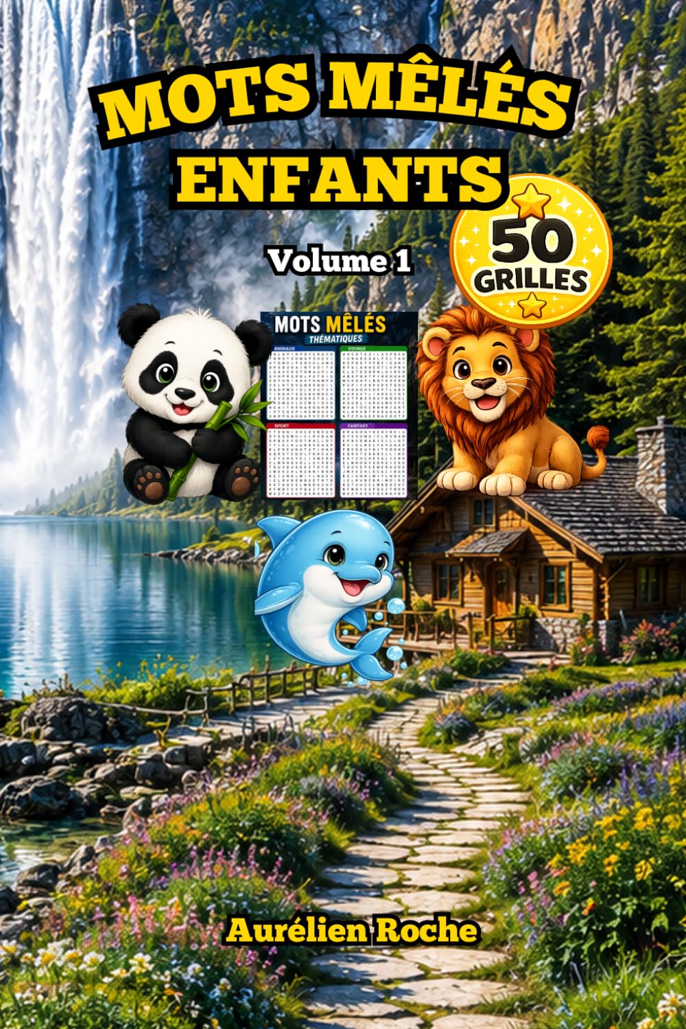 Mots Mêlés Enfants: 50 grilles amusantes avec solutions incluses – Dès 6 ans