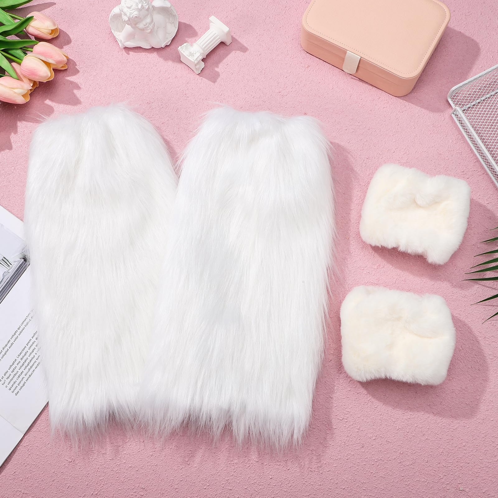 4 Set Scaldamuscoli in Poliestere per Natale, Stile Chic