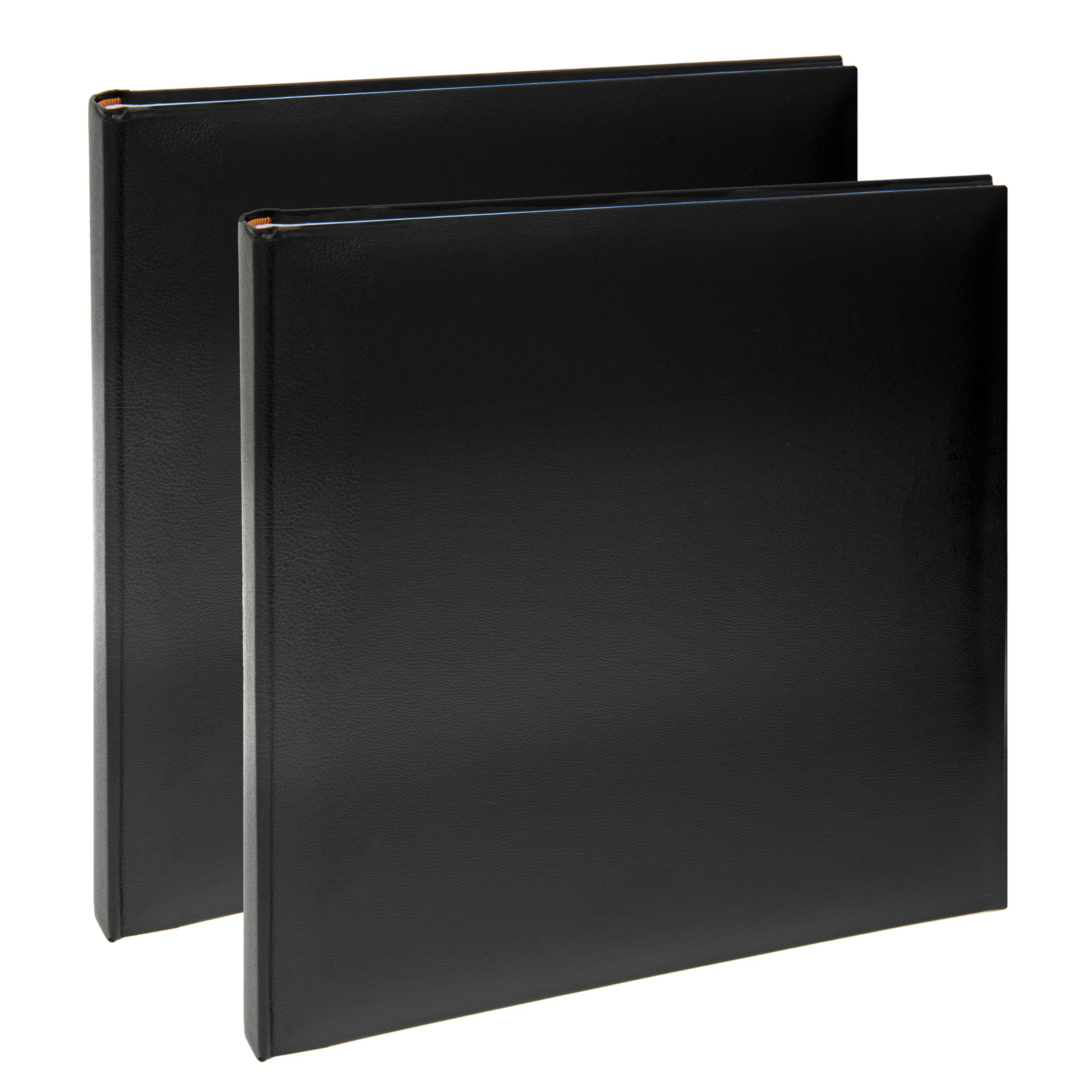 Kenro Black Box Of 2 Savoy Series Faux Leather Photo Album For 200 Photos 6X4 Inch / 10X15cm With Frame For Photograph On Cover And Memo Space Beside Each Photograph, Savoy Series - Kd151