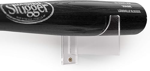 Miniatura 4 de Soporte de pared para bate de béisbol para exhibición horizontal, soporte de acrílico resistente para bate de bate - Se adapta a cualquier bate de
